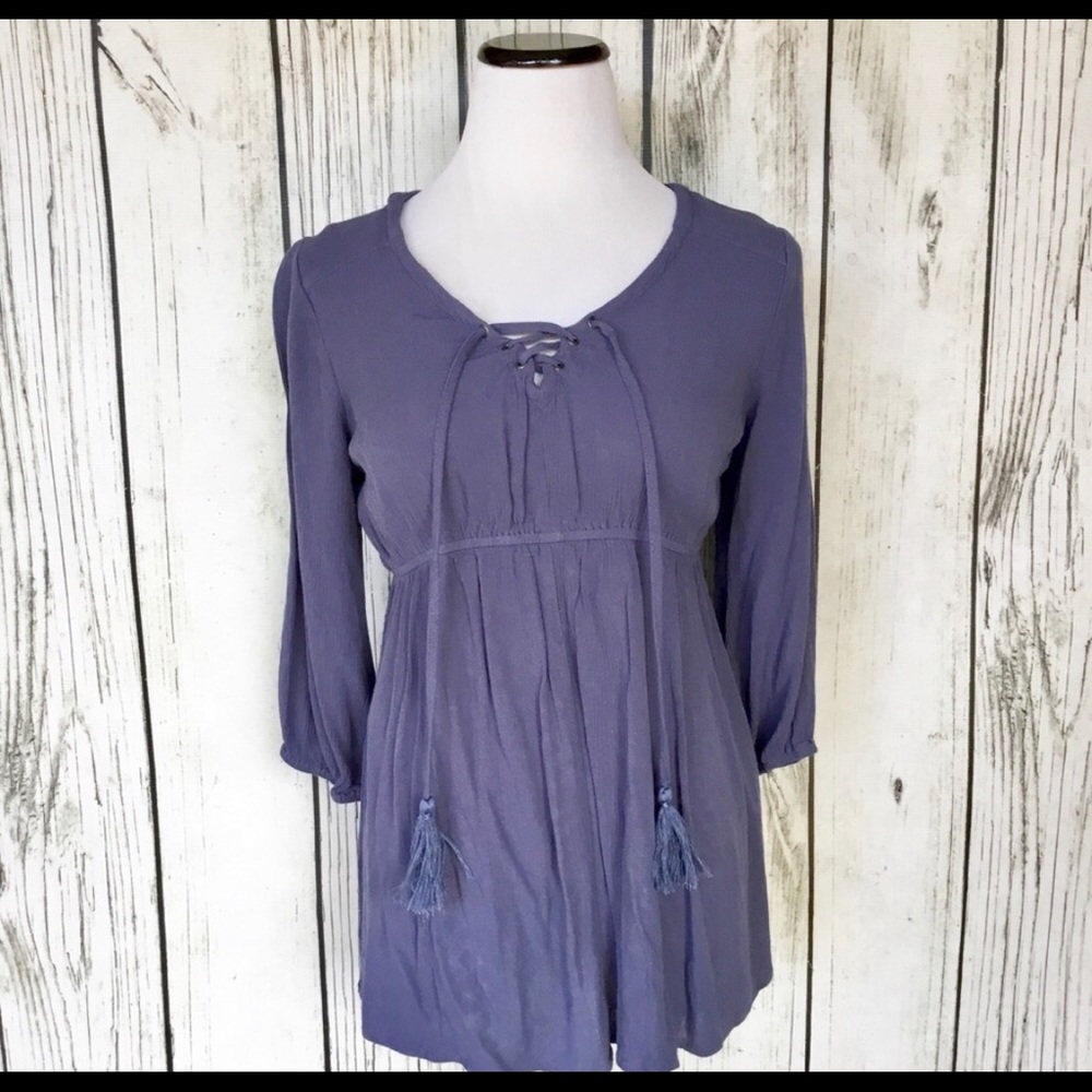 Baby Doll Lace Up Top